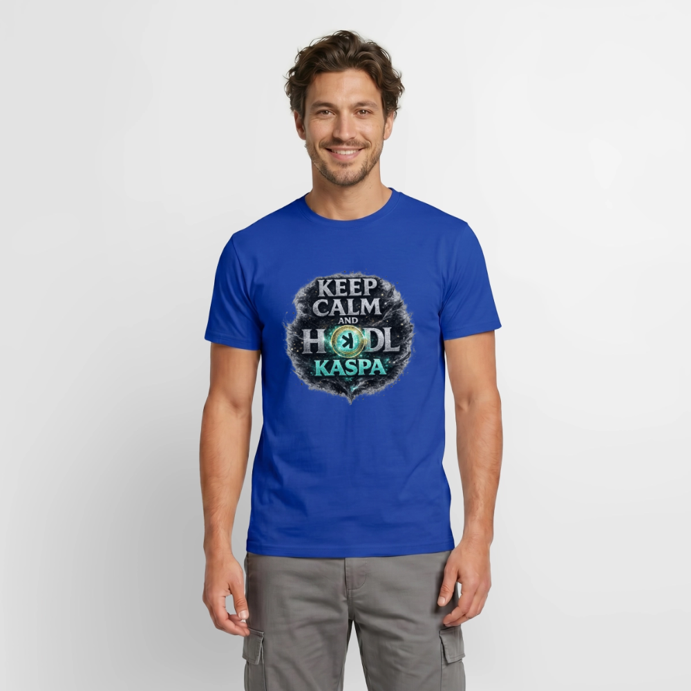 Keep Calm and Hodl Kaspa (Fan-Art) - Herren T-Shirt - Dunkelblau