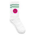 Jerry The Turtle Logo (Remix-Design) - Tennissocken Premium - Weiß/Mint
