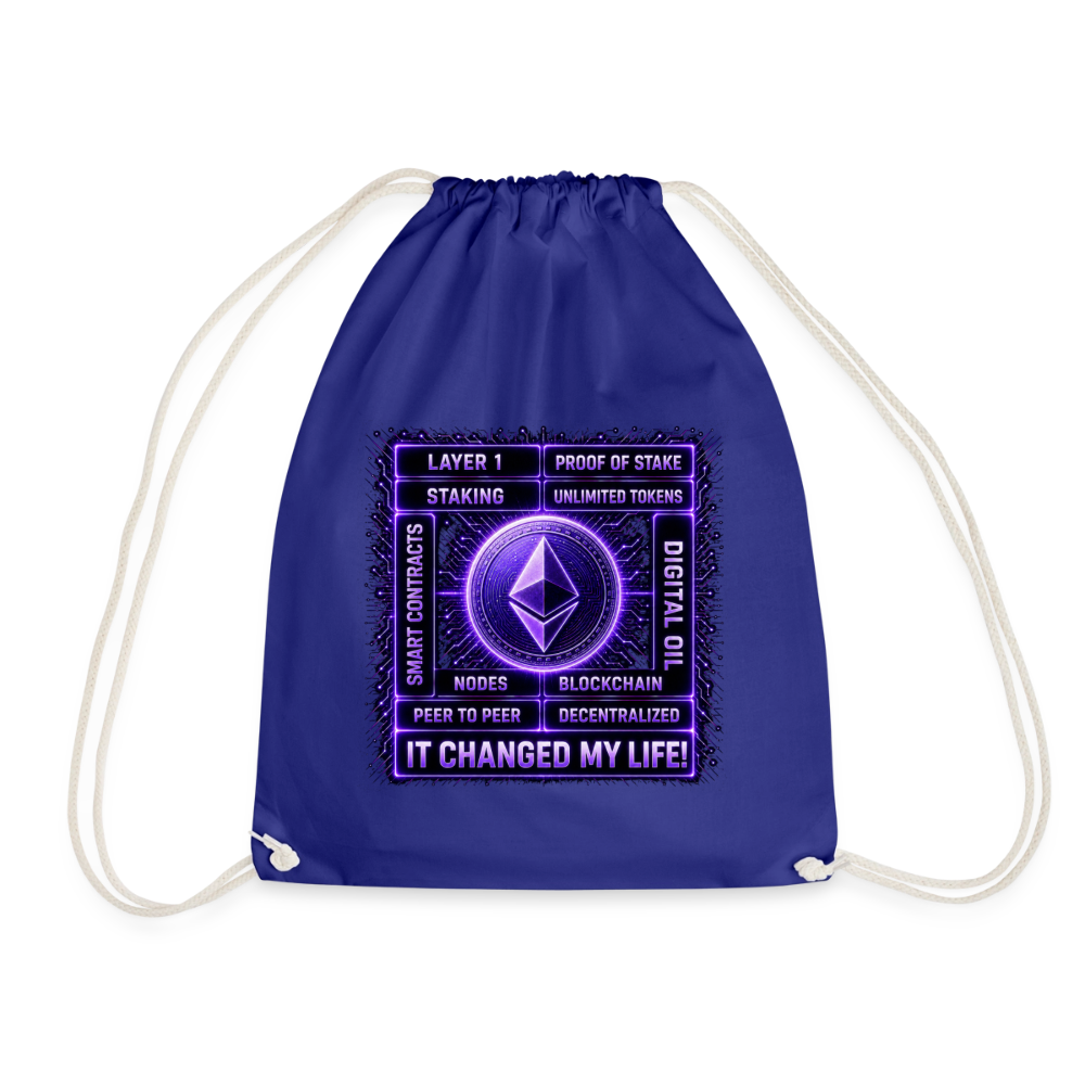 Ethereum Changed Life (Fan-Art) - Turnbeutel - Königsblau