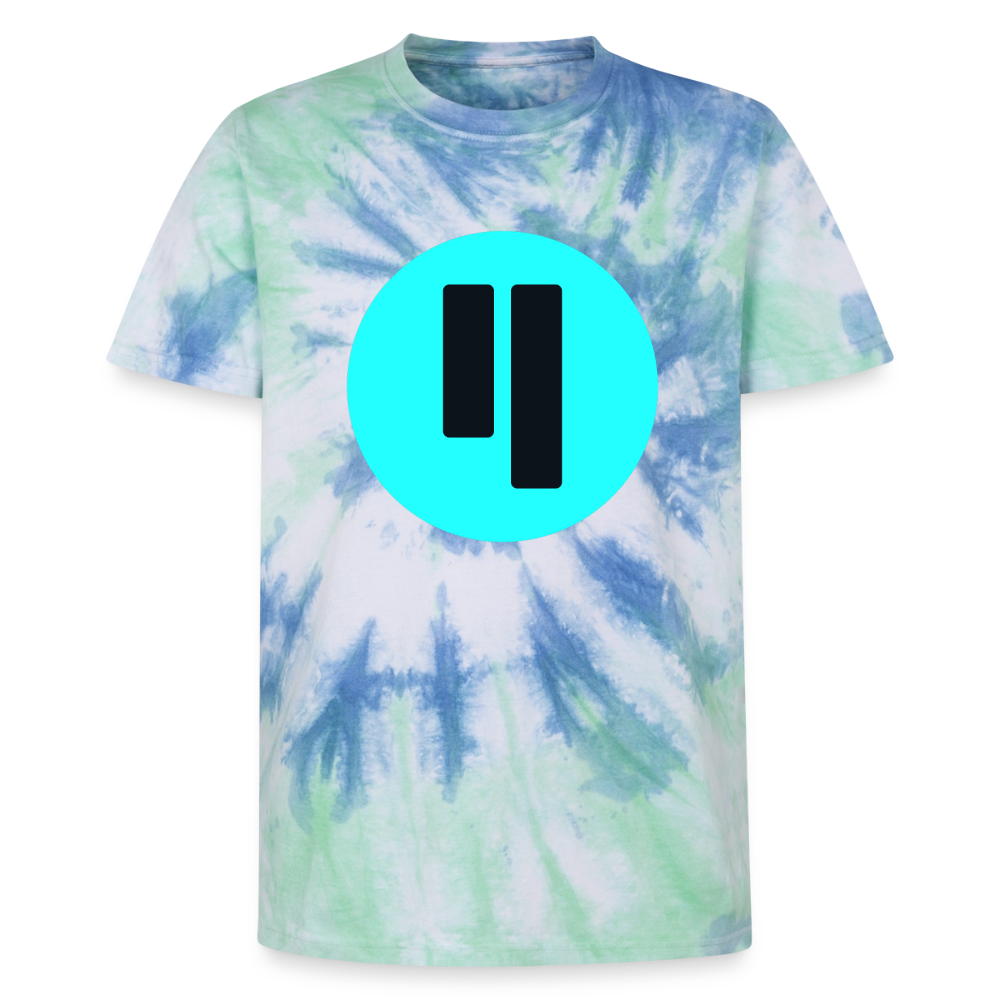 Qubic Logo (Original) - Unisex T-Shirt Premium Tie Dye - Spiralblau