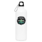 Keep Calm and Hodl Kaspa (Fan-Art) - Trinkflasche mit Karabiner 750 ml - Weiß