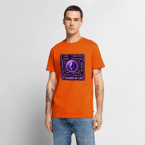 Ethereum Changed Life (Fan-Art) - Herren T-Shirt Premium - Orange 