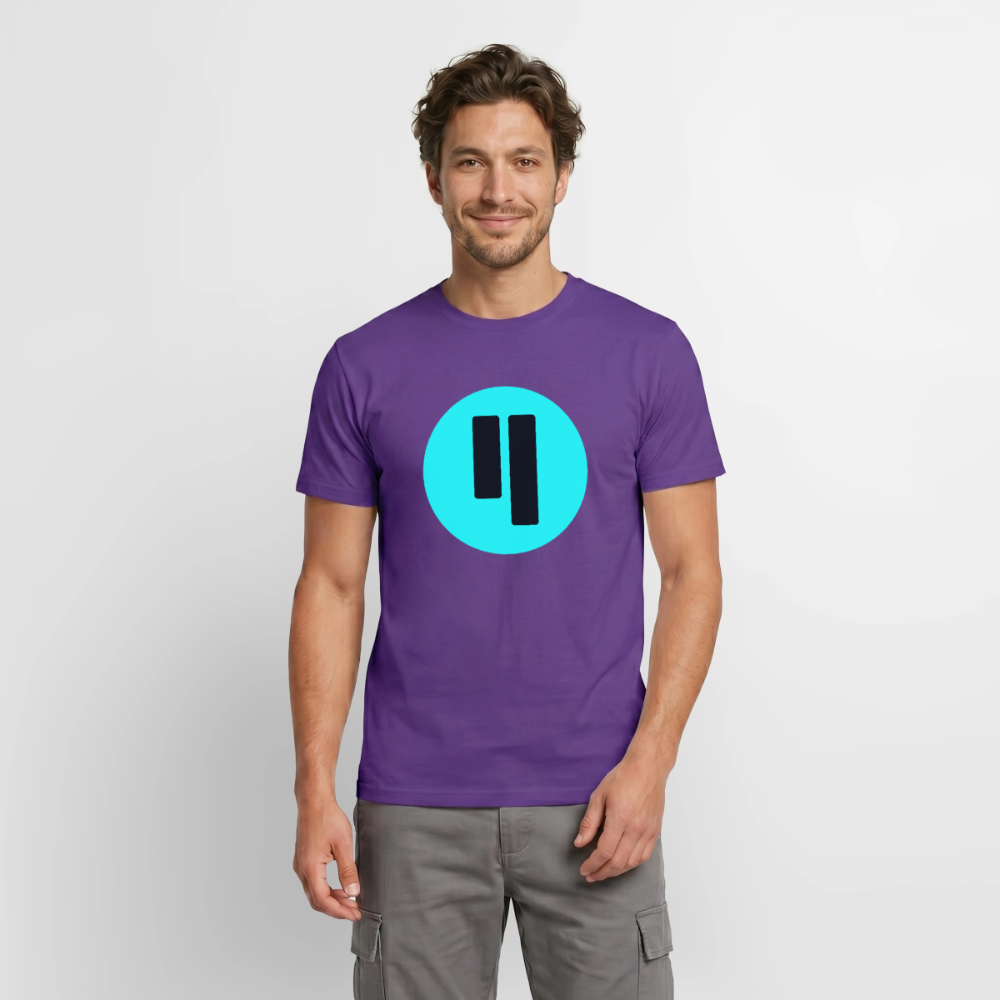 Qubic Logo (Original) - Herren T-Shirt - Lila