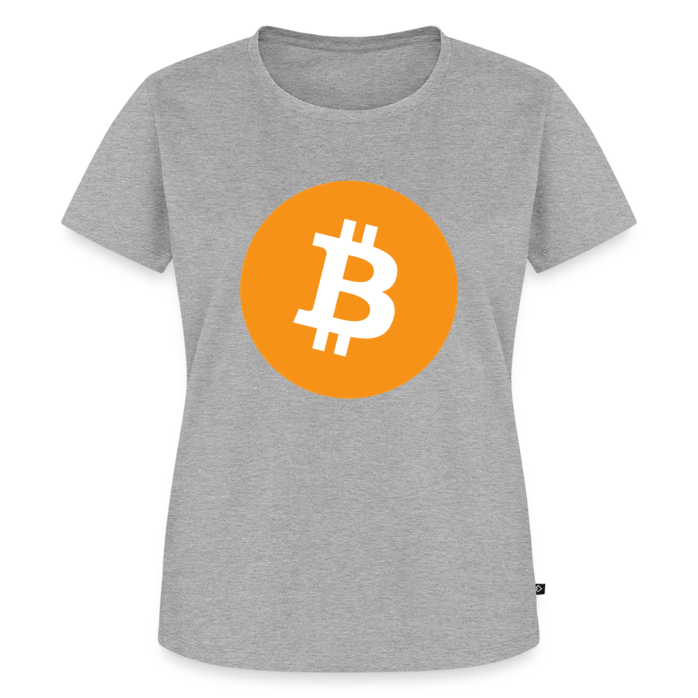 Bitcoin Logo (Original) - Damen T-Shirt Premium - Grau meliert