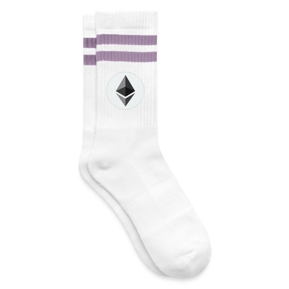 Ethereum Logo (Original) - Tennissocken - Weiß/Flieder 
