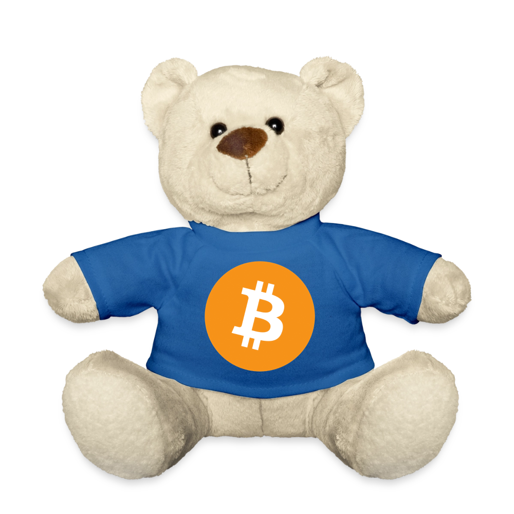 Bitcoin Logo (Original) - Teddybär - Königsblau