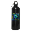 Qubic Changed Life (Fan-Art) - Trinkflasche mit Karabiner 750 ml - Schwarz