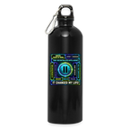 Qubic Changed Life (Fan-Art) - Trinkflasche mit Karabiner 750 ml - Schwarz