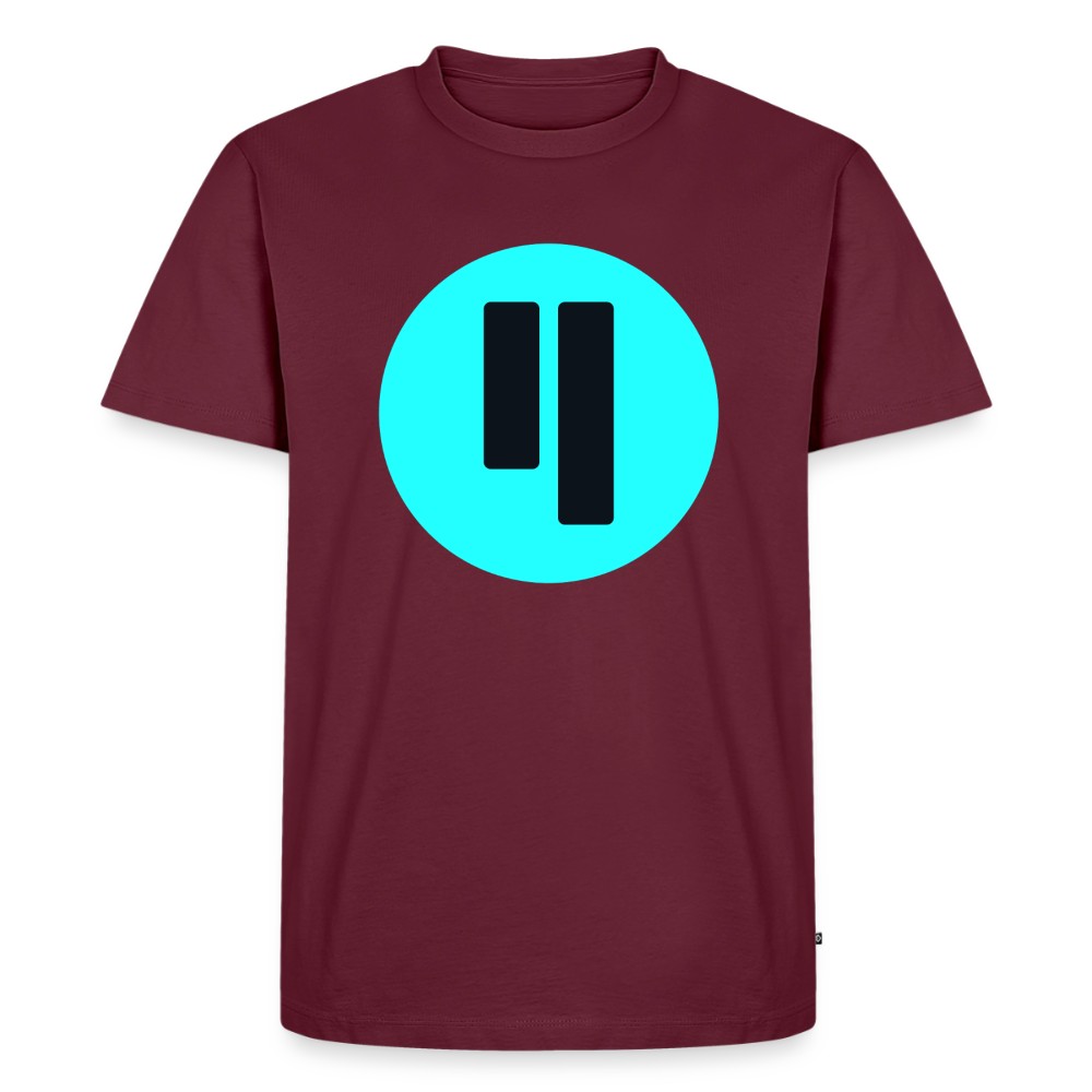Qubic Logo (Original) - Herren T-Shirt Premium - Burgunderrot