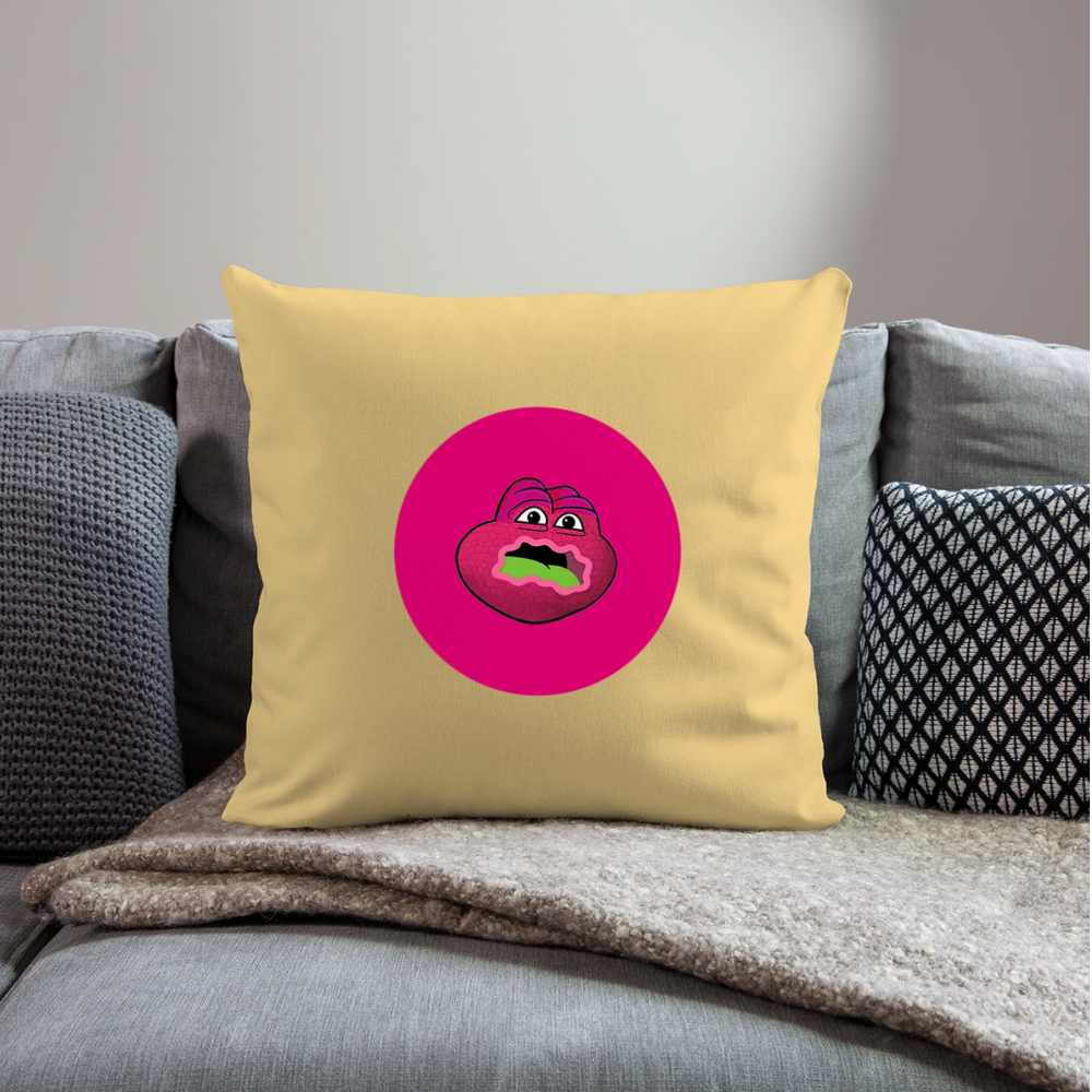 Jerry The Turtle Logo (Remix-Design) - Polster 44 x 44 cm - Hellgelb