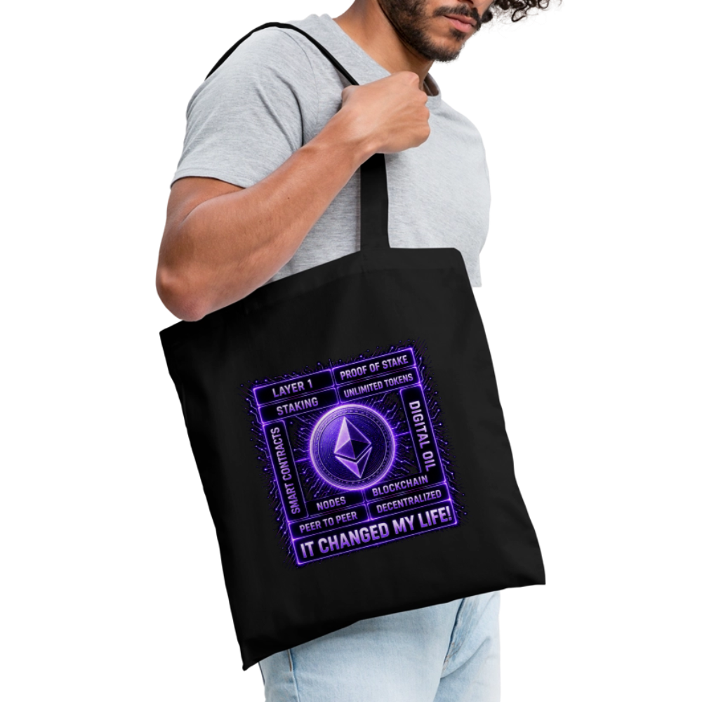 Ethereum Changed Life (Fan-Art) - Stofftasche - Schwarz