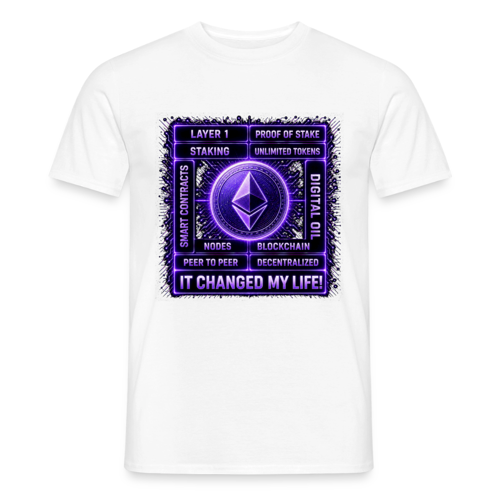 Ethereum Changed Life (Fan-Art) - Herren T-Shirt - Weiß