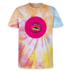 Jerry The Turtle Logo (Remix-Design) - Unisex T-Shirt Premium Tie Dye - Regenbogen-Spirale