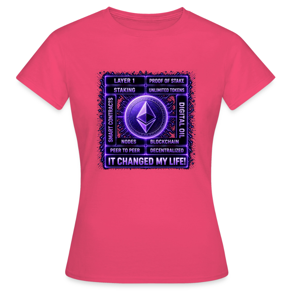 Ethereum Logo (Original) - Damen T-Shirt - Azalea