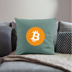 Bitcoin Logo (Original) - Polster 44 x 44 cm - Tanngrün