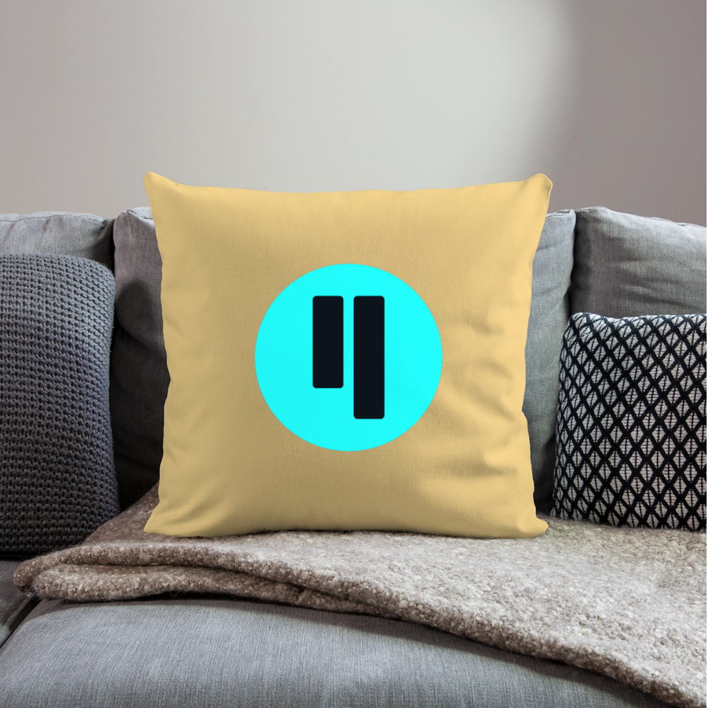 Qubic Logo (Original) - Polster 44 x 44 cm - Hellgelb