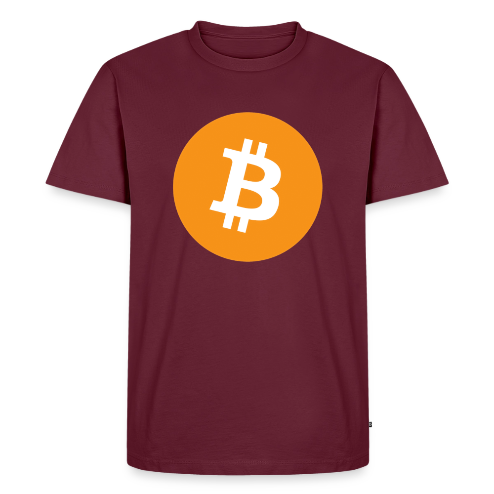 Bitcoin Logo (Original) - Herren T-Shirt Premium - Burgunderrot