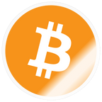 Bitcoin Logo (Original) - Sticker 10 x 10 cm - Transparent glänzend