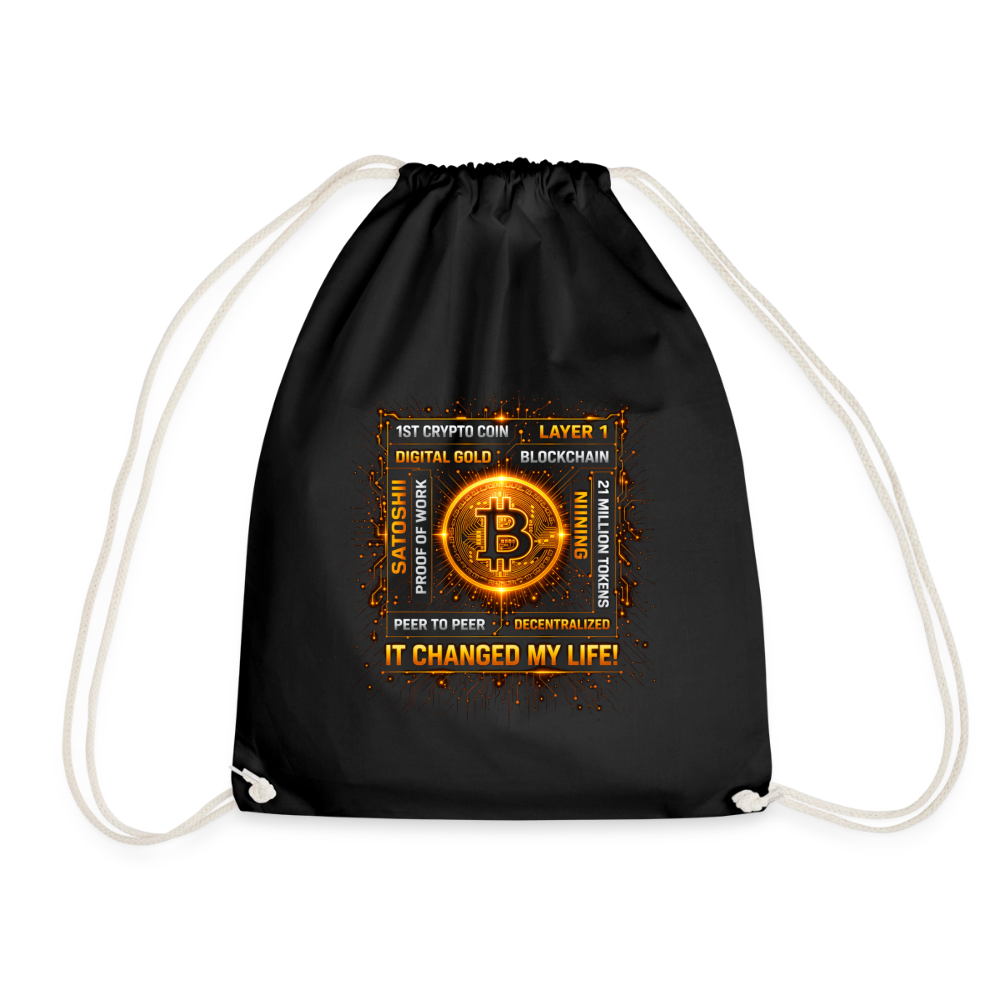 Bitcoin Changed Life (Fan-Art) - Turnbeutel - Schwarz