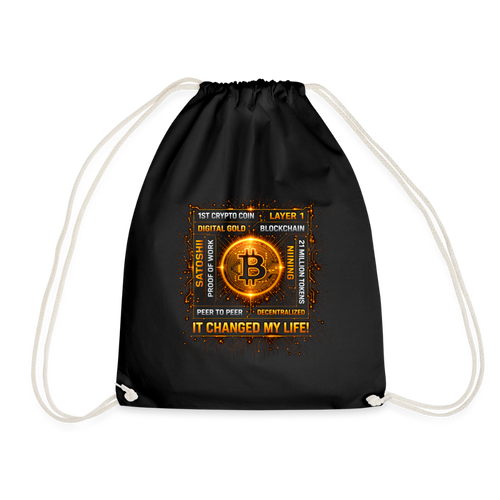 Bitcoin Changed Life (Fan-Art) - Turnbeutel - Schwarz