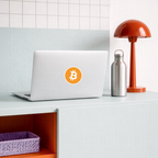 Bitcoin Logo (Original) - Sticker 10 x 10 cm - Weiß glänzend