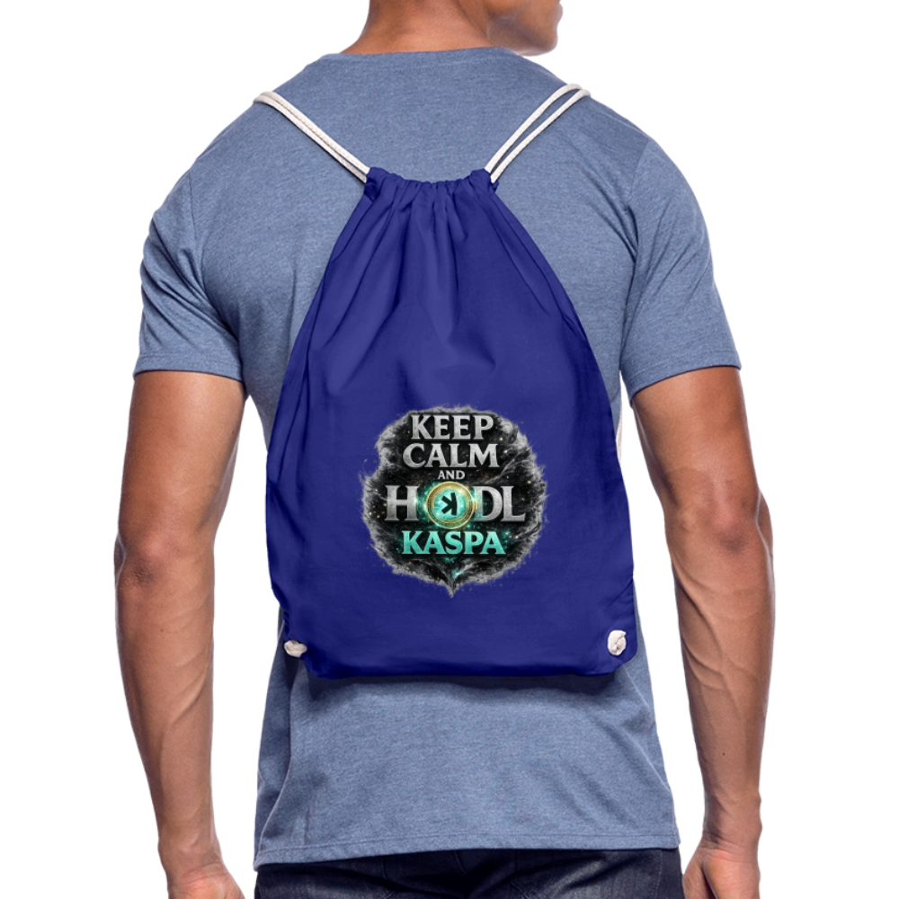 Keep Calm and Hodl Kaspa (Fan-Art) - Turnbeutel - Königsblau