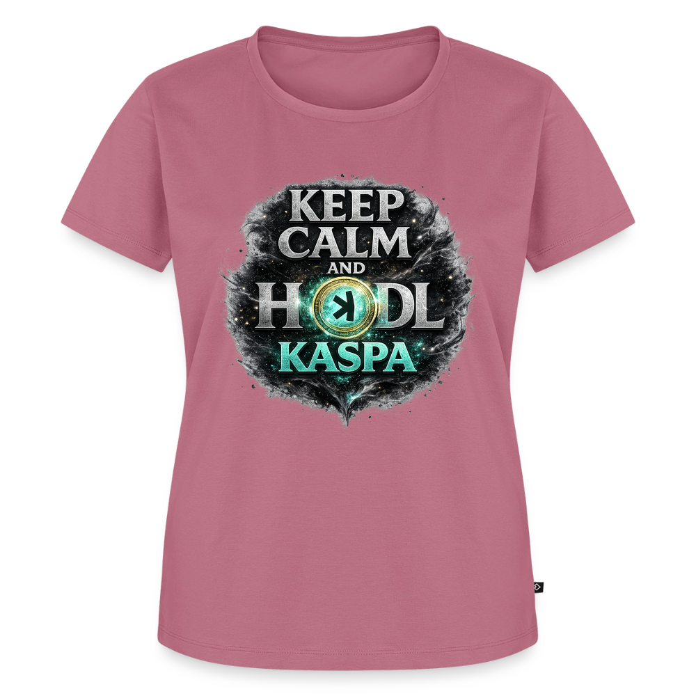 Keep Calm and Hodl Kaspa (Fan-Art) - Damen T-Shirt Premium - Mauve