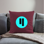 Qubic Logo (Original) - Polster 44 x 44 cm - Burgunderrot