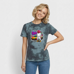 Jerry Streetart (Fan-Art) - Unisex T-Shirt Premium Tie Dye - Schwarz/Blau
