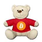 Bitcoin Logo (Original) - Teddybär - Rot