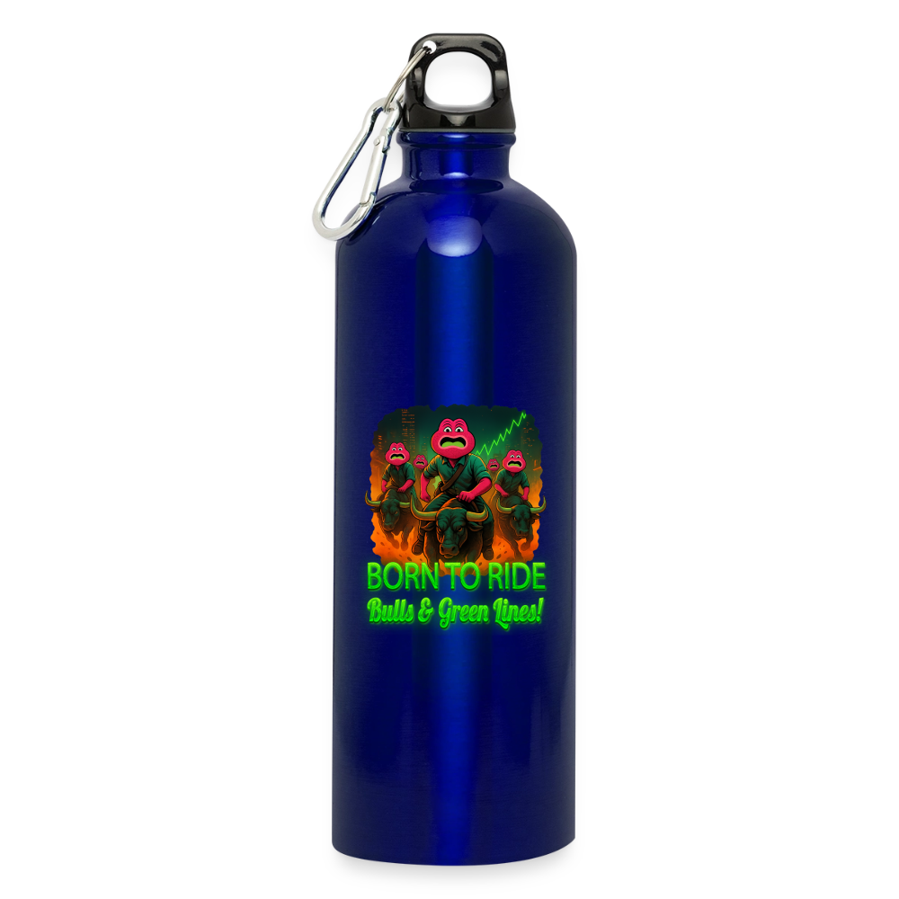 Jerry Born to Ride (Fan-Art) - Trinkflasche mit Karabiner 750 ml - Königsblau