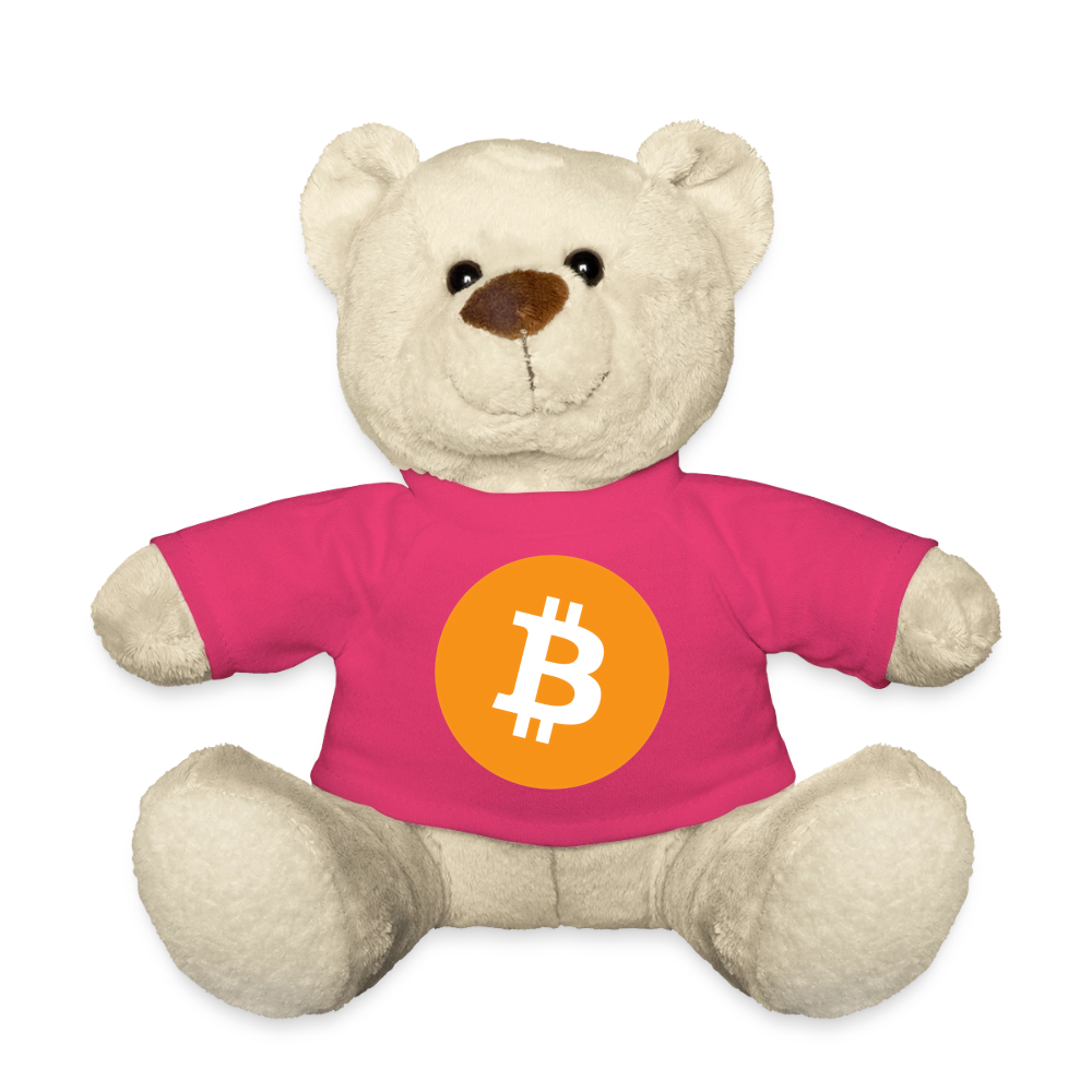 Bitcoin Logo (Original) - Teddybär - Pink
