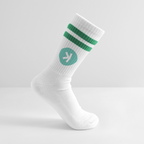 Kaspa Logo hell (Original) - Tennissocken Premium - Weiß/Grün