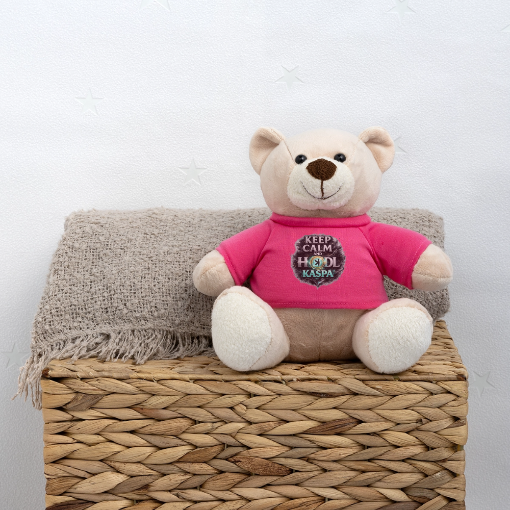 Keep Calm and Hodl Kaspa (Fan-Art) - Teddybär - Pink