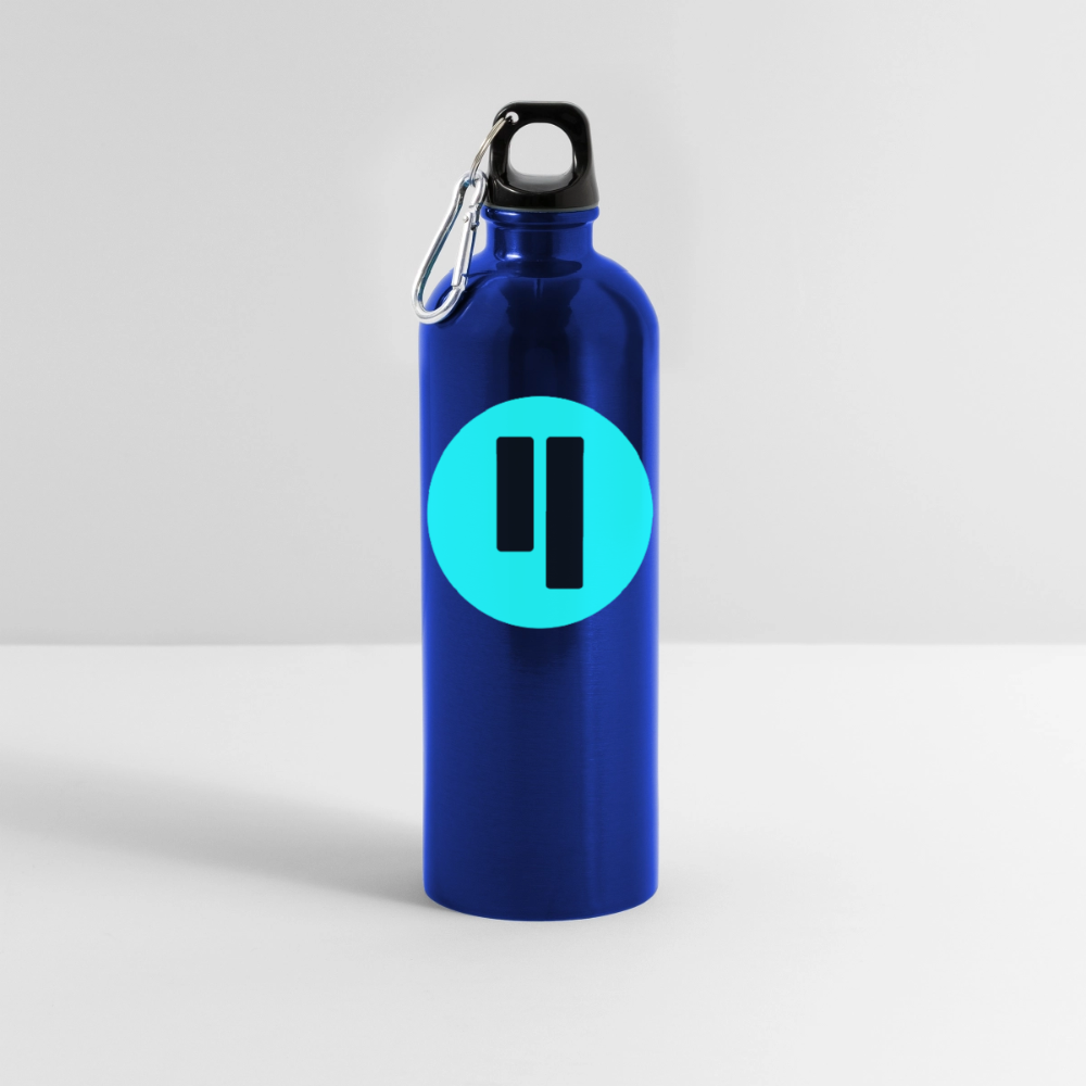 Qubic Logo (Original) - Trinkflasche mit Karabiner 750 ml - Königsblau