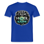 Keep Calm and Hodl Kaspa (Fan-Art) - Herren T-Shirt - Dunkelblau