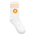 Bitcoin Logo (Original) - Tennissocken Premium - Weiß/Pfirsich