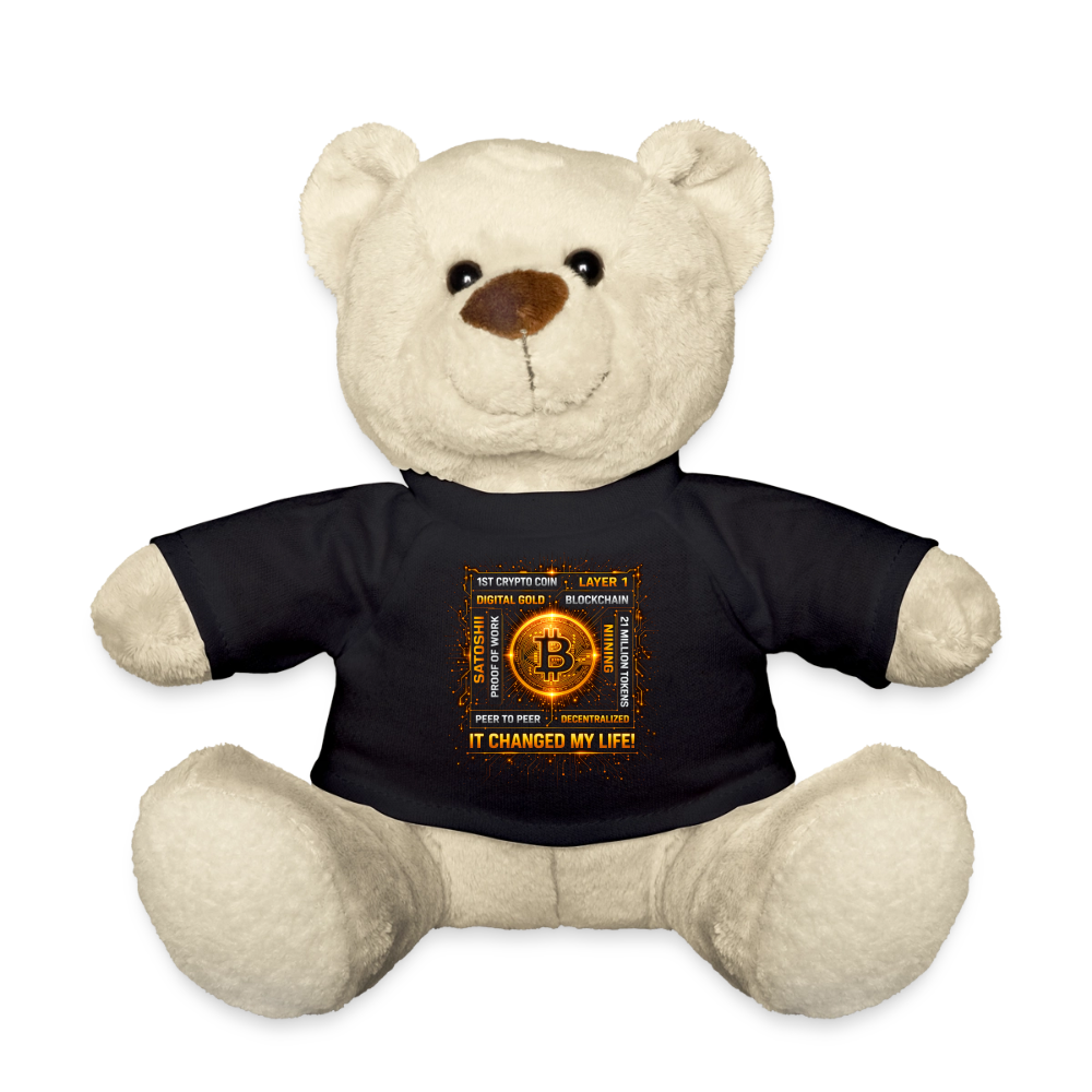 Bitcoin Changed Life (Fan-Art) - Teddybär - Schwarz