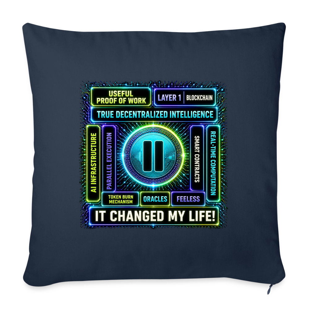 Qubic Changed Life (Fan-Art) - Polster 44 x 44 cm - Navy