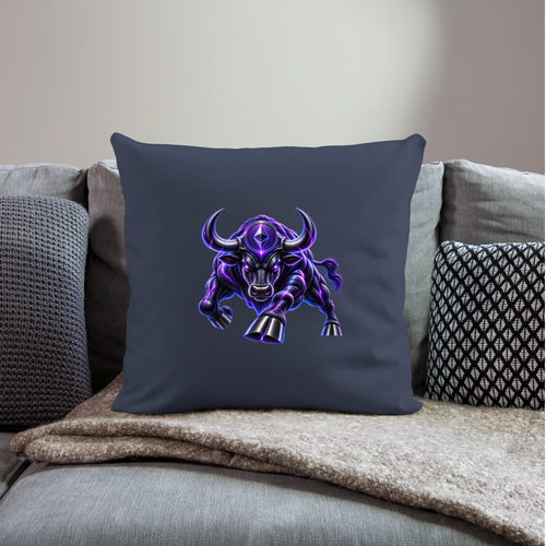 Ethereum Bull (Fan-Art) - Polster 44 x 44 cm - Navy