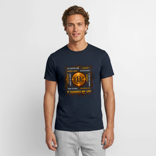 Bitcoin Changed Life (Fan-Art) - Herren T-Shirt - Navy