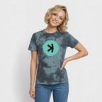 Kaspa Logo dunkel (Original) - Unisex T-Shirt Premium Tie Dye - Schwarz/Blau