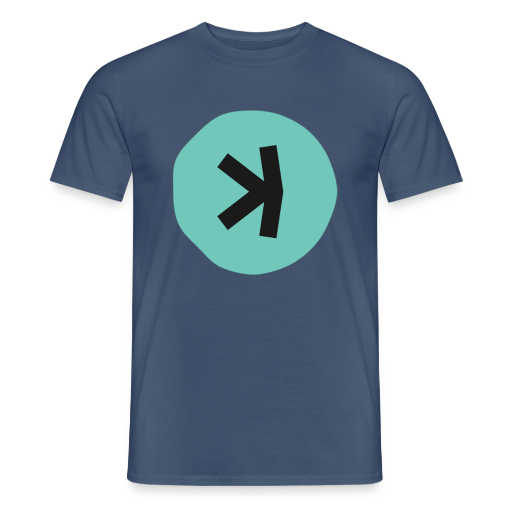 Kaspa Logo dunkel (Original) - Herren T-Shirt - Dunkles Denimblau