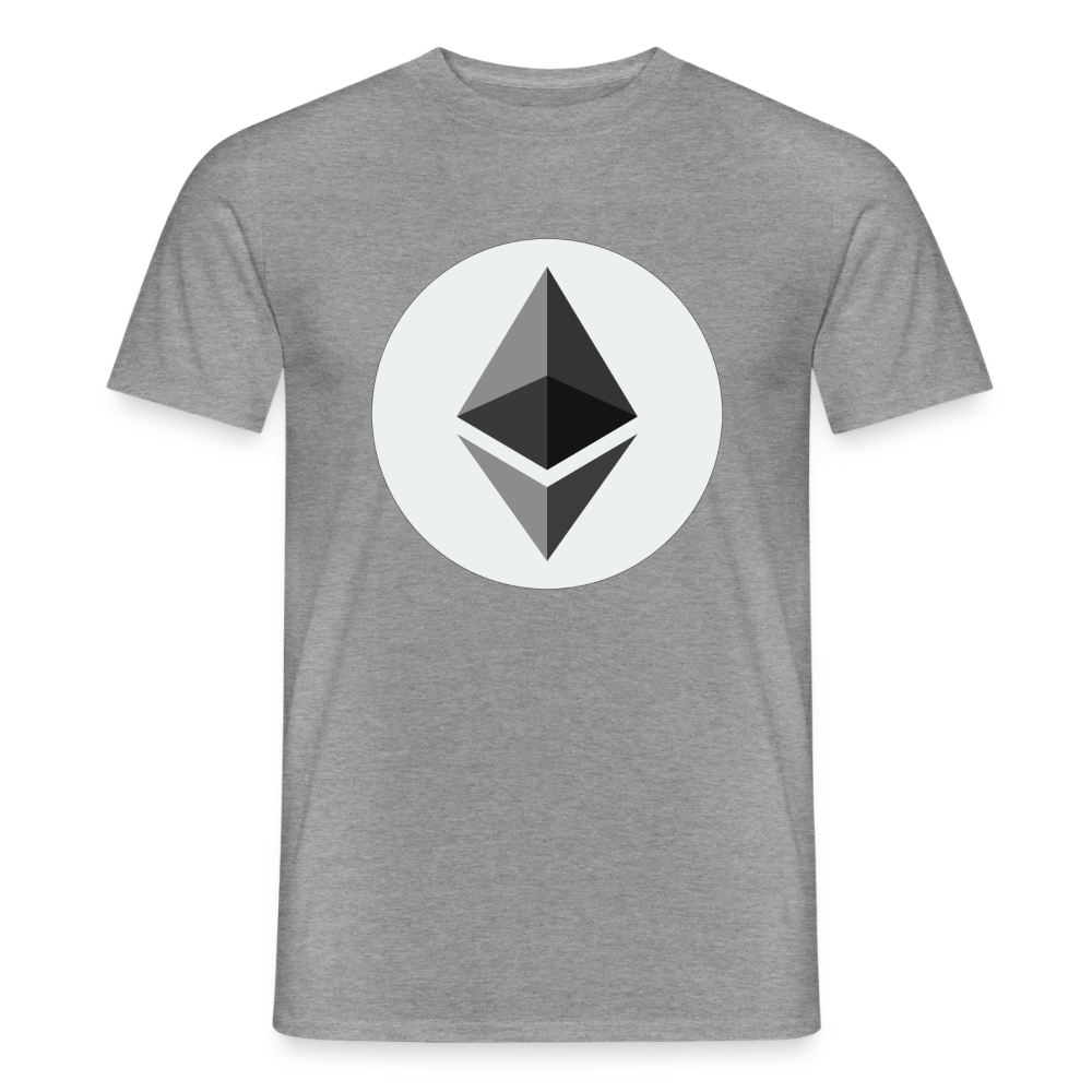 Ethereum Logo (Original) - Herren T-Shirt - Graphit meliert