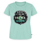 Keep Calm and Hodl Kaspa (Fan-Art) - Damen T-Shirt Premium - Mint 