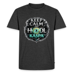 Keep Calm and Hodl Kaspa (Fan-Art) - Herren T-Shirt Premium - Anthrazit meliert