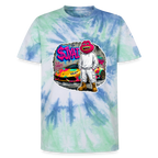 Jerry Streetart (Fan-Art) - Unisex T-Shirt Premium Tie Dye - Spiralblau