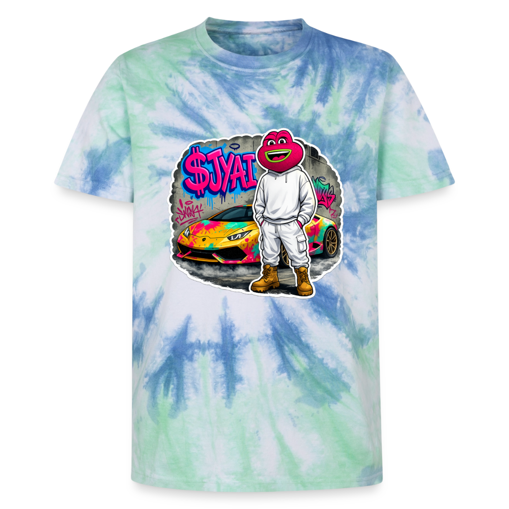 Jerry Streetart (Fan-Art) - Unisex T-Shirt Premium Tie Dye - Spiralblau