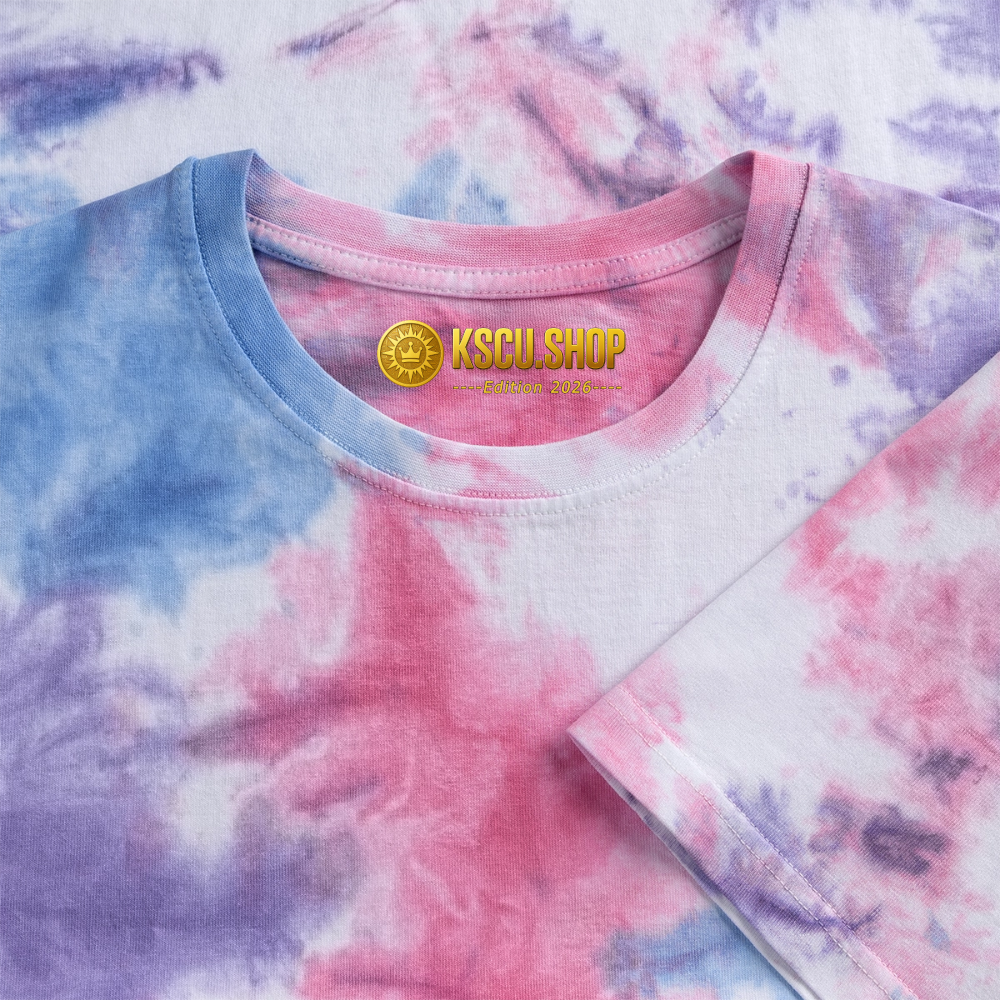 Jerry The Turtle Logo (Remix-Design) - Unisex T-Shirt Premium Tie Dye - Pink/Lila/Blau