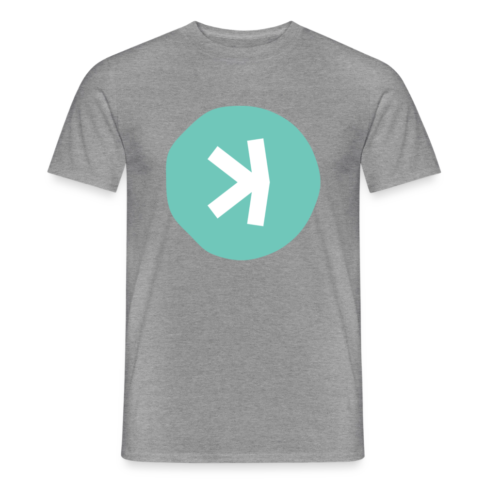 Kaspa Logo hell (Original) - Herren T-Shirt - Graphit meliert